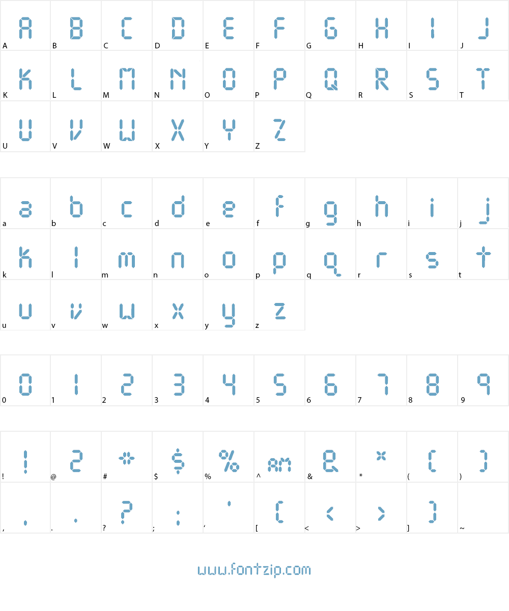 DJB Get Digital Font Character